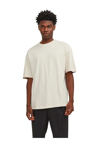 Jack & Jones Jjebradley Tee Ss με λαιμόκοψη Noos Moonbeam