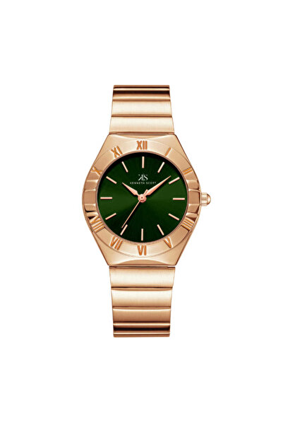 Kenneth Scott Women's Analog Green Dial Watch - K24506-RBKH