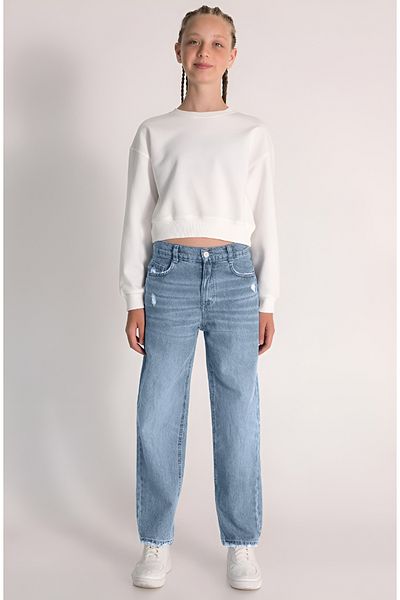 DMB BOYS & GIRLS Çaren Kids- Pantaloni drepti din denim până la gleznă