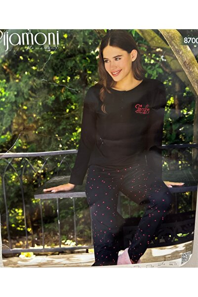 Pijamoni Confort și eleganță împreună! Set de pijamale termice moi cu inimioa...