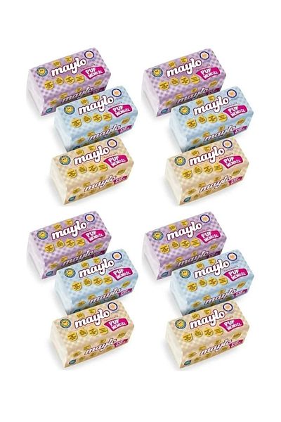 Maylo 1800 Sheets - Pouf Wipes, 12 Pieces, 150 Pieces