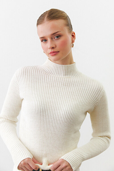 urban focus Half Fisherman Sweater with Slit Detail