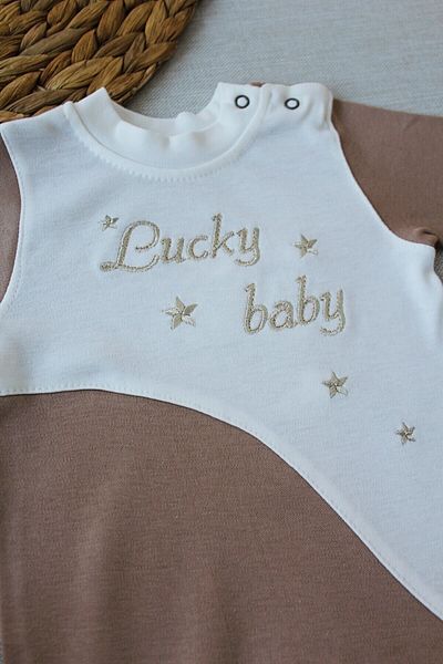 Tomuycuk Es Cartoon Baby Girl / Boy Overalls with Hat Unisex Milk Coffee Gift Baby Clothing