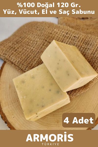 Armoris New Fragrant Hand Face Hair Body Skin Care 100% Natural Original Herbal Sidr Soap 120G - 4Pcs