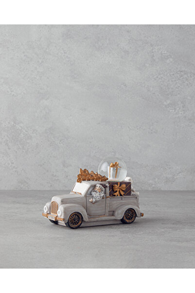 English Home Old Car Yılbaşı Kar Küresi 7x15,5x10,5 cm Gri