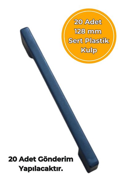 FurnatureDesign Black Drawer Cabinet Furniture Handle Hard Plastic 128 mm 20 Pcs