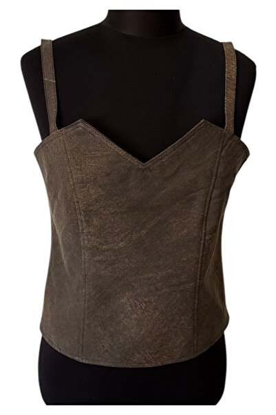asus deri Women's Genuine Leather Bustier