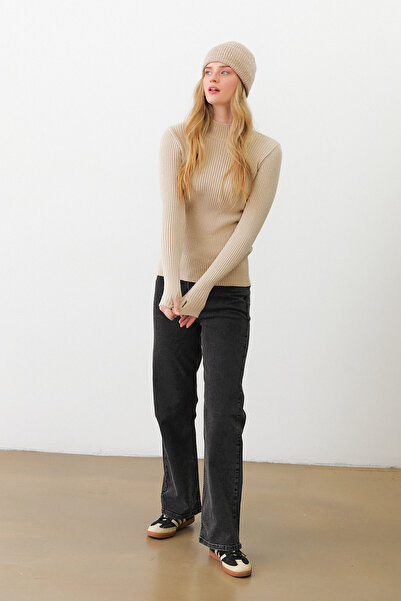 urban focus Half Fisherman Sweater with Slit Detail
