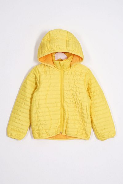 zepkids Hooded Long Sleeve Light Yellow Color Coat