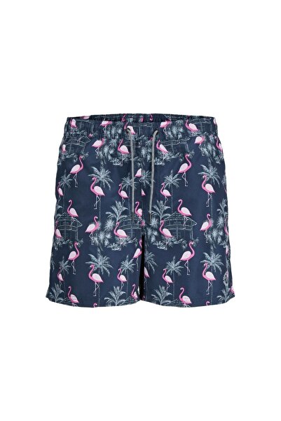 Jack & Jones Jack&jones Flamingo Desenli Erkek Plaj Şortu - Yazın Stilini Yakala!