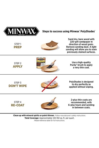Minwax PolyShades Stain and Polyurethane in 1 Step with Satin Finish 284ml