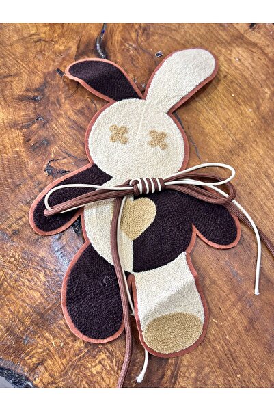 Gönülden Tasarım 33x21 cm Armatura de iepure țesută cu fundă - Applique