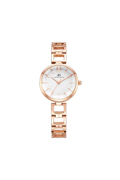 Kenneth Scott Women's Analog White Dial Watch - K23514-RBKW