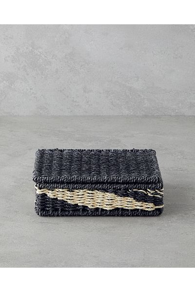 English Home Denver Paper Rope Decorative Box 15X20X5 cm Natural-Black