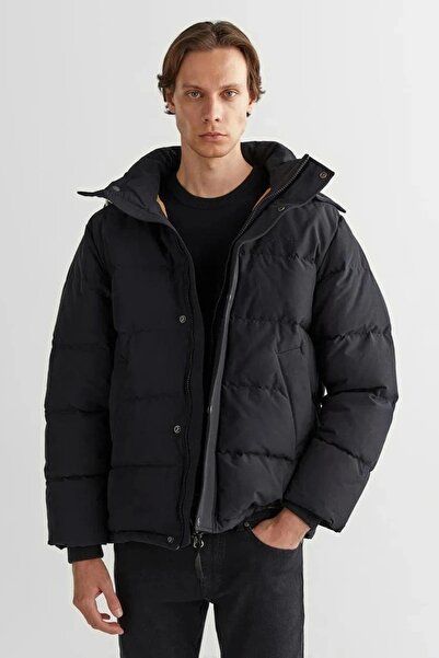 Gant Men's Black Hooded Goose down Coat