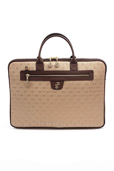 Silver Polo Ασημί & Polo Bronze - Καφέ SP1175 Γυναικείο Laptop & Χαρτοφύλακας