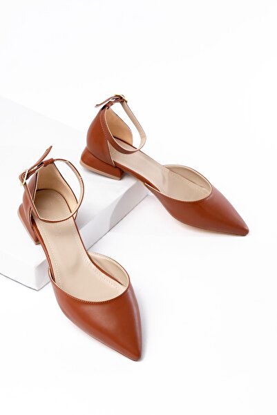 DURUNUN BUTİĞİ Toffy Tan (3 cm cu toc) Pantofi cu toc ascuțit