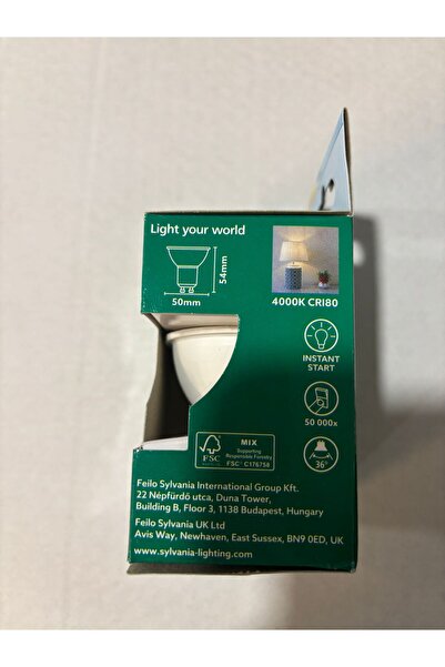 Sylvania 4000K 4,9W 430lm Gu10 Duy, Led Ampul (6ADET)