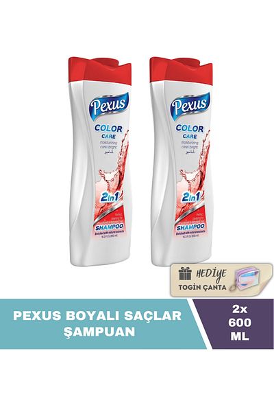 Pexus Shampoo for Dyed Hair 600 ml X2 Pcs + Gift Togin Bag