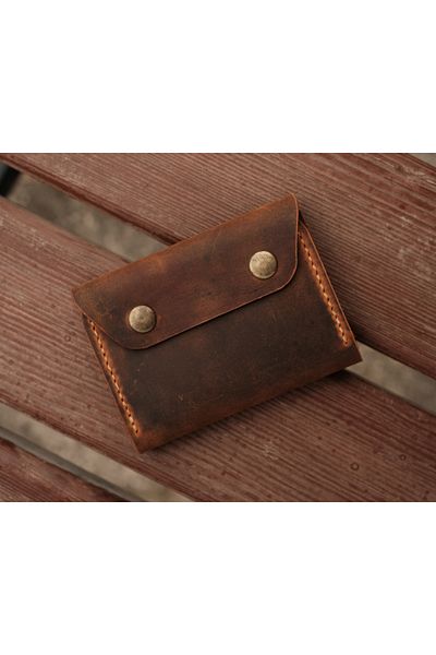 FocusDeri Handmade Camel Genuine Leather Wallet
