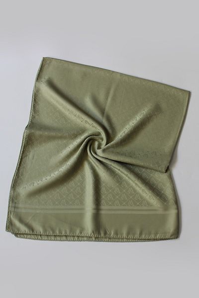 QUM İPEK Ιταλικό ζακάρ σάλι με σχέδιο V - Water Green