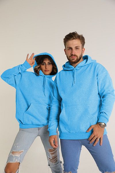 S&S Giyim Φούτερ 2 τεμαχίων Unisex Lover Combination Couple Ovarsize με κουκούλα με τρεις κλωστές