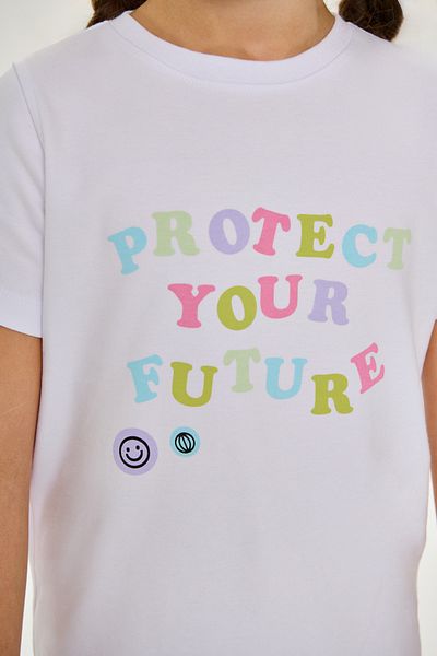 WWF Market Tricou pentru copii Premium Protejează-ți viitorul - alb