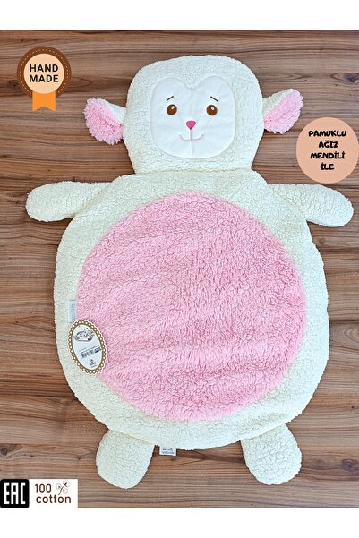 Tomuycuk وسادة حفاضات أطفال وتطريز خروف مطرز / بساط لعب للأطفال وغطاء للعناية / هدية ولادة