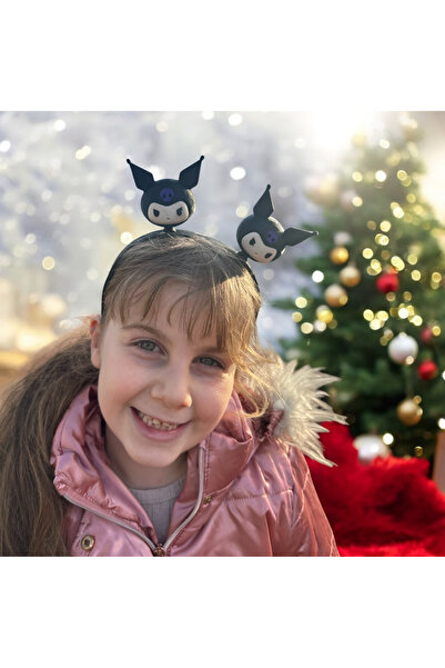 Melodyone تاج بلاستيكي ثلاثي الأبعاد برأس أنيمي هاراجوكو كورومي أسود - إكسسوا...