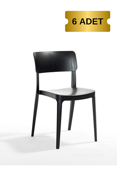 AR PLASTİK Pano Model Mutfak Sandalyesi 6 ADET, Kafe Sandalyesi, Balkon Sanda...