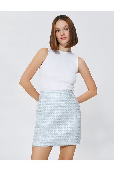Koton Tweed miniszoknya zsebekkel