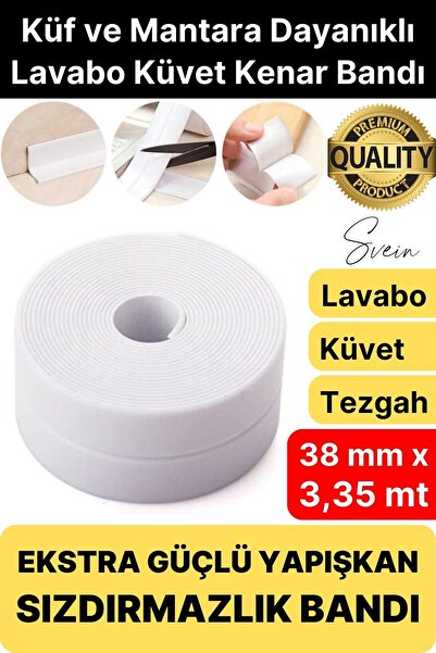 Svein Ekstra Kalın 3.35 mt Banyo Küvet Duşakabin Mutfak Tezgah Lavabo Su Sızd...