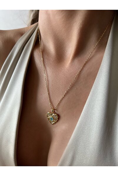 İNN JEWELLERY Çelik Kolye Kararmaz Antialerjik Göz Figürlü ( 2 Yıl İthalatçı Garantili)