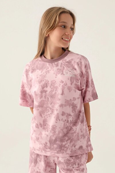 Kappa Cotton Bi̇Si̇Klet Collar Short Sleeve Girl's T-Shi̇Rt