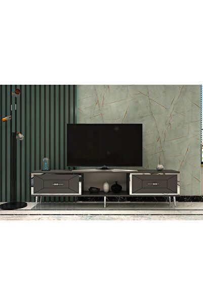 DEMONTE DECOR ARNODD TV SEHPASI ANTRASİT-GÜMÜŞ
