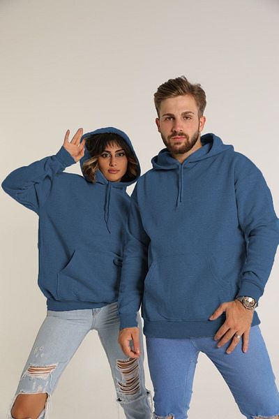 S&S Giyim Combinație de iubitori unisex pentru cupluri, cu glugă, cu trei fire, din 2 piese