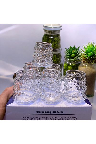 DAFE HOME Grape Model Coffee Side Water Glass Set of 6 90ml.