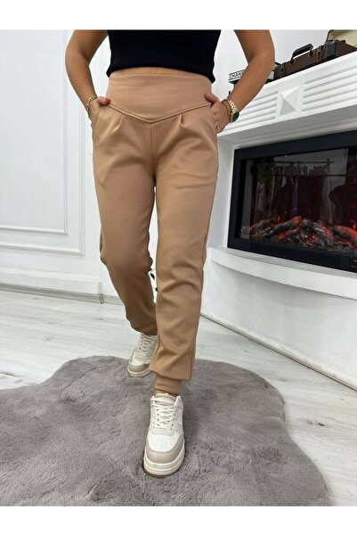 TLG TLG GİYİM Ženske Visok struk Skuba dizajnerske pantalone