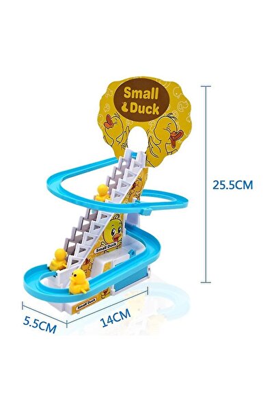 Yurt Oyuncak Merdiven Çıkan Kaydıraktan Kayan Ördekler Işıklı Ve Müzikli Dön Dolaş Oyunu