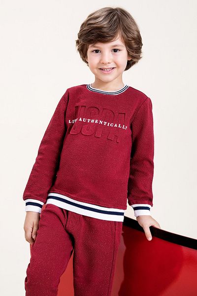 U.S. Polo Assn. Boys' Cherry Sweatshirt