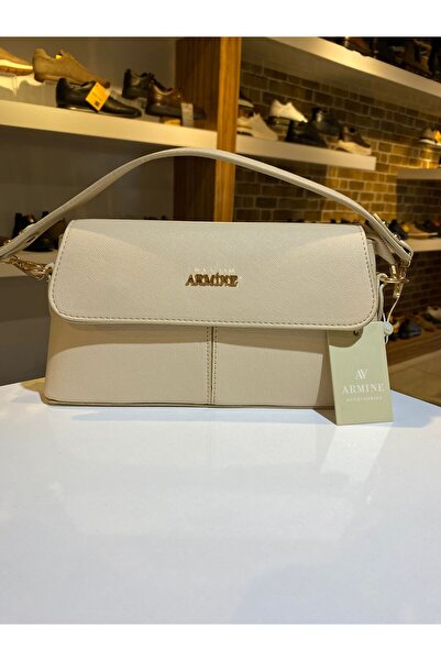 Armine ARMİNE KADIN KREM RENGİ KULLANIŞLI ŞIK EL VE OMUZ ÇANTASI