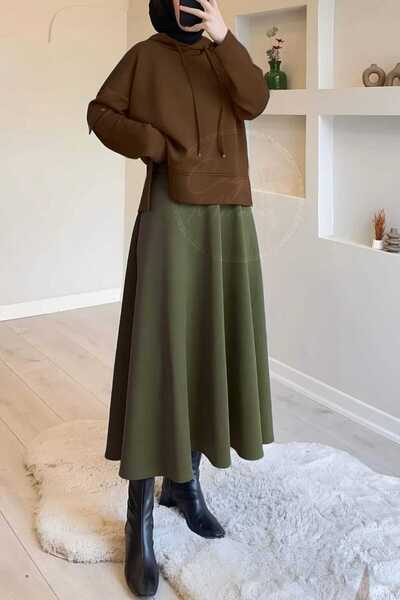 CNG MODA Hijab Flared Skirt