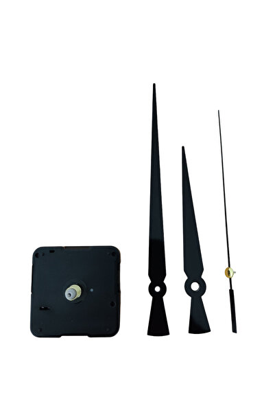 EXİZ TİCARET Saat Mekanizması 1. Sınıf Akar Sessiz Saat Mekanizması 16 Mm Şaft Askısız 3d Saatlerle Uyumlu Siyah