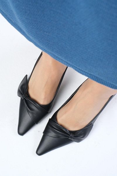 Mio Gusto Orlanda Black Color Women's Heeled Shoes