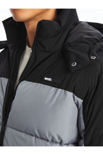 LC Waikiki Стандартна сіра куртка з капюшоном для чоловіків