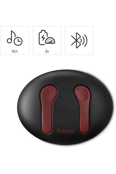 Hama Spirit Unchained True Wireless Earbuds Red 184168