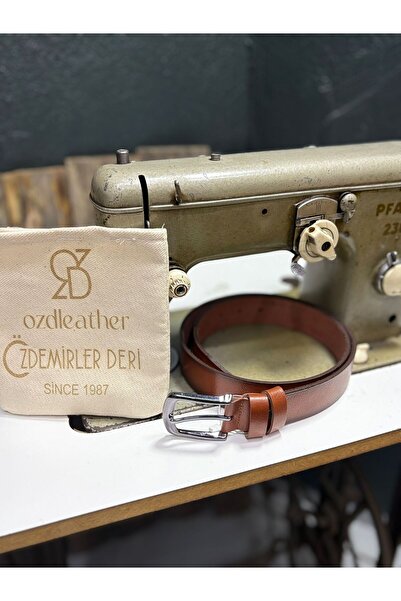özdemirler deri 100% Genuine Leather Belt, 4 cm Belt, Jeans Fabric Cowhide Belt