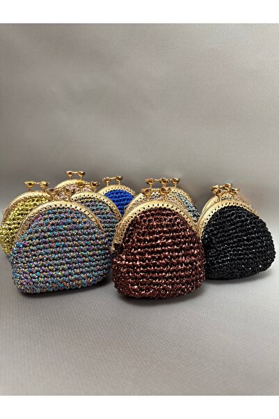 YELİZ HANDMADE Metal burslu el örgüsü cüzdan