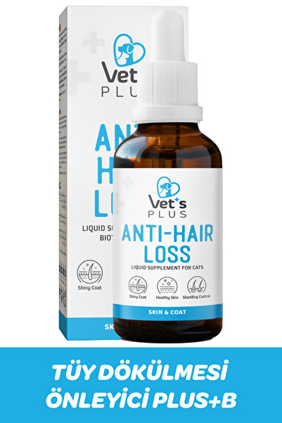 Vet's Plus Plus+B Anti-Hair Loss Damla 50ml (Tüy Dökümü Engelleyici ve Tüy Sa...