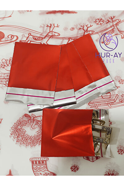 HUR-AY PACK 50 Adet Kırmızı Hediyelik / Bijuteri Kına Ve Düğün Için Özel / 1.kalite / 7x9 Cm / Küçük Ebattır